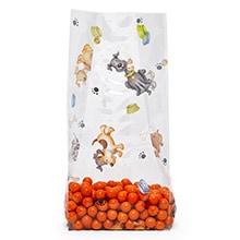 Dog and Paw Patterned Cello Bags