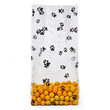 Dog and Paw Patterned Cello Bags