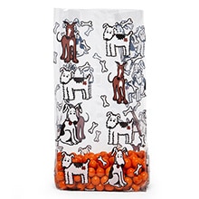 Dog and Paw Patterned Cello Bags