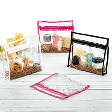 Vinyl Bags Clear Zipper Pouches Purses Travel Bags Paper Mart