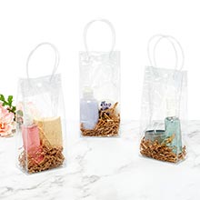 Clear Mirror Surface Tube Handle Plastic Shopping Bag