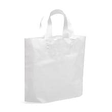 Matte Opaque Soft Plastic Loop Handle Shopping Bags - 2.25 mil