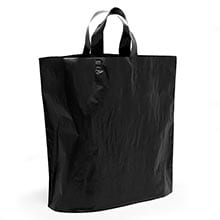 Matte Opaque Soft Plastic Loop Handle Shopping Bags - 2.25 mil