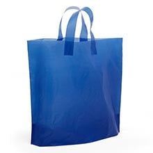 Matte Opaque Soft Plastic Loop Handle Shopping Bags - 2.25 mil