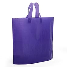 Matte Opaque Soft Plastic Loop Handle Shopping Bags - 2.25 mil