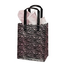 Animal Print Tri Fold Plastic Handle Bags