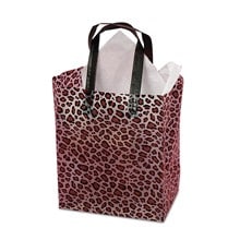 Animal Print Tri Fold Plastic Handle Bags