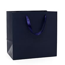 Colored Kraft Euro Totes with Satin Ribbon Handles