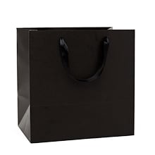 Colored Kraft Euro Totes with Satin Ribbon Handles