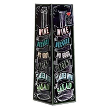 Chalkboard Wine Euro Tote - 4-1/2 X 4-1/2 X 14 - Gusset - 4 1/2'' - Quantity: 60 by Paper Mart