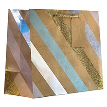 Patterned Gift Bags - 8" X 4" X 10"