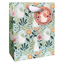 Patterned Gift Bags - 10" X 4" X 8"