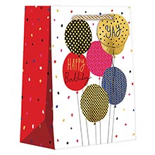 Patterned Gift Bags - 10" X 4" X 8"