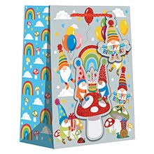 Patterned Gift Bags - 10" X 4" X 8"