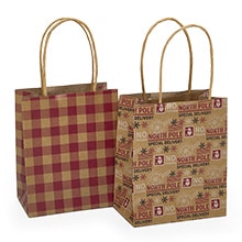 Assorted Holiday Gift Bags - 4-1/2" X 2-5/8" X 5-3/8