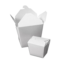 Chinese Take Out Boxes with Wired Handle 1 Pint | Quantity: 50 by Paper Mart