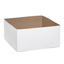 White Heavy Wall Gift Box Bottom - 6 X 6 X 3 - Cardboard - Quantity: 50 - High Wall Boxes by Paper Mart