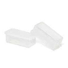 Clear Rectangular Containers & Cap (Caps Sold Separately)