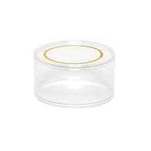 Round Gold Rim Clear Plastic Containers