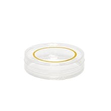 Round Gold Rim Clear Plastic Containers