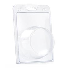 Round Plastic Clamshell Boxes with Hangers