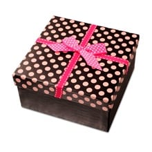 Polka Dot Top Boxes with Ribbon