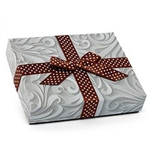 Fancy Rigid Candy Boxes with Satin Ribbon