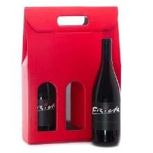 3-Bottle Canvas Embossed Wine Carry Box