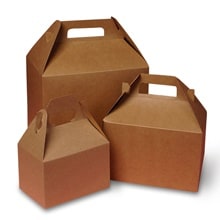 Kraft & White Gable Boxes