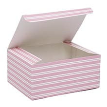 Pink & White Stripe Easy Set-Up Pastry Boxes