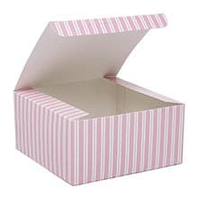 Pink & White Stripe Easy Set-Up Pastry Boxes