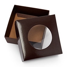 Bi-Colored Cookie Box with Round Window