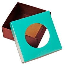 Bi-Colored Cookie Box with Round Window