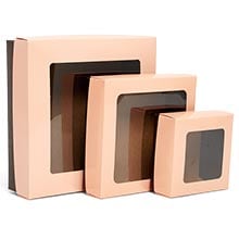 Bi-Colored Cookie Box with Square Window