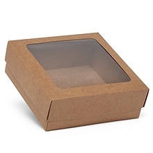 Bi-Colored Cookie Box with Square Window