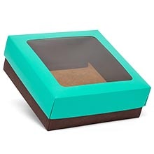 Bi-Colored Cookie Box with Square Window