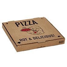 Printed "Hot & Delicious" Pizza Boxes