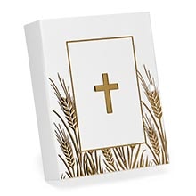 Holy Cross Favor Boxes - White/Gold - Bible