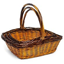 Two-Tone Old Chinon Rectangular Basket Set