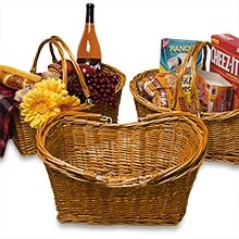 Didiseaon 9 pcs small wooden basket Tiny Basket vegetable basket with  handle small baskets for gifts flower basket woven shopping basket  christmas