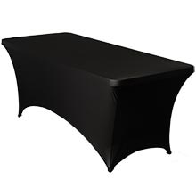 Spandex Rectangle Table Cover, 6' Black Spandex , Each 1 - Household Supplies Width: 13' Length: 6' by Paper Mart