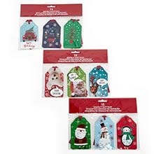 Assorted Strung Gift Tags - Holiday Designs