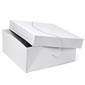 HB5183-18 White 18''X18''X7'' Paper Square Hat Box