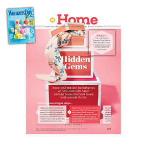Paper Mart's Wood Boxes Featured in Woman's Day Magazine