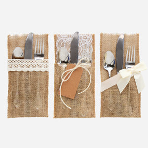 DIY No-Sew Silverware Holders