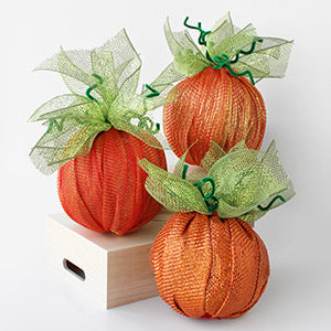 deco mesh pumpkins