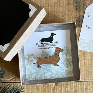 Pickle Dog Design Pin
