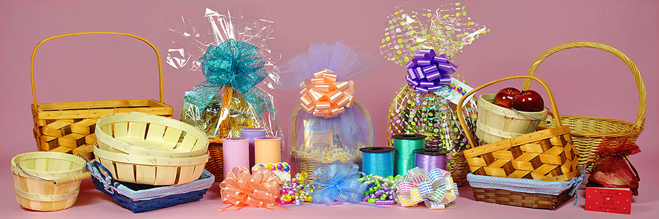 Gift basket supplies are numerous and diverse.