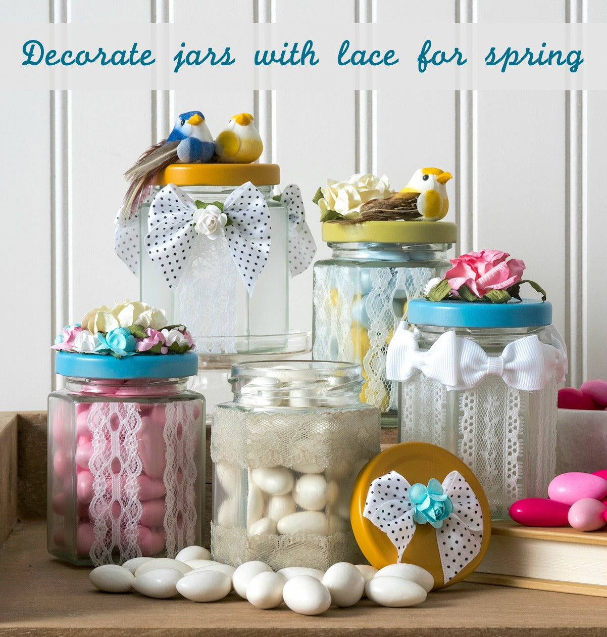Laced Springtime Jars