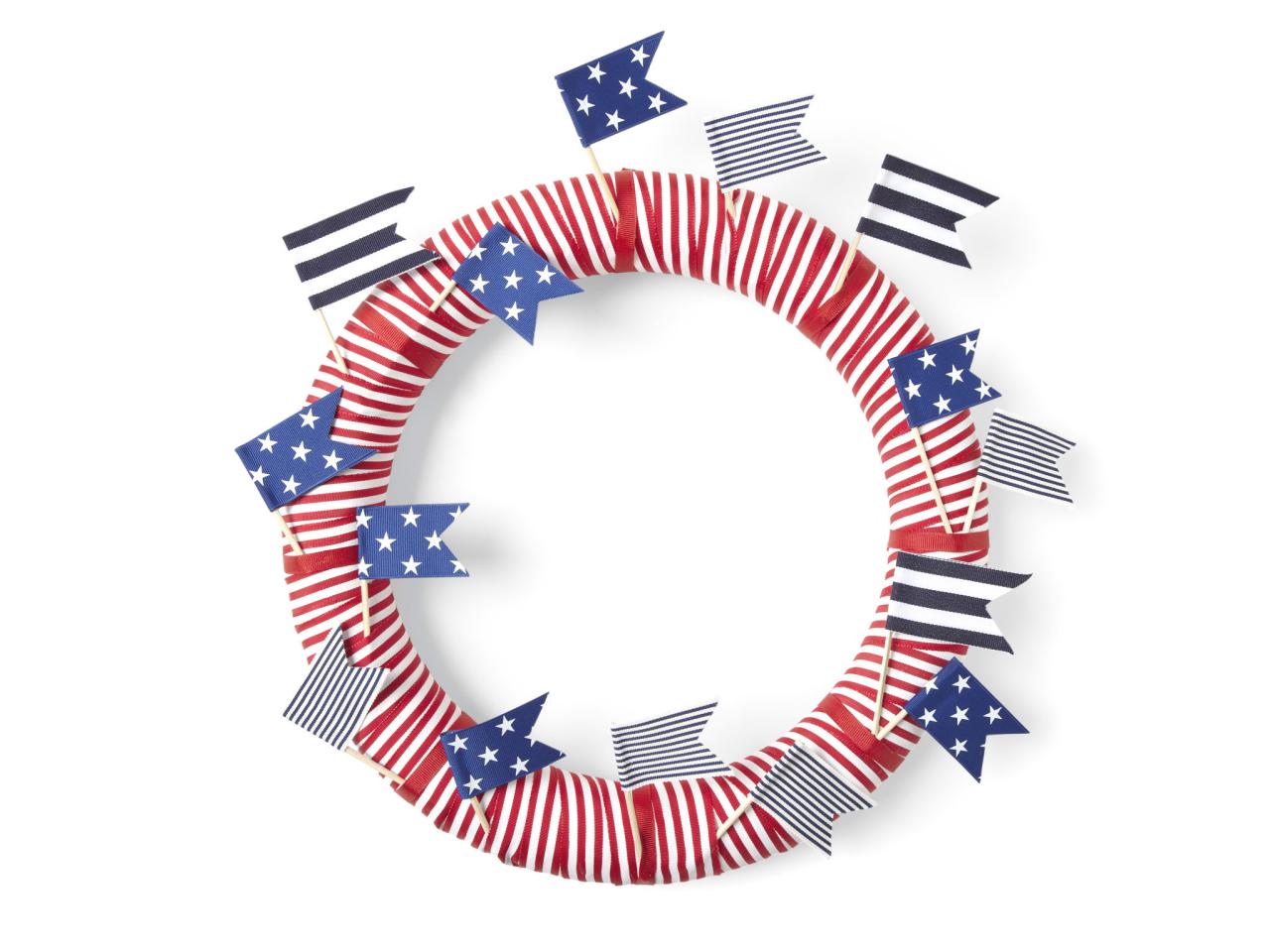 HGTV Stripes and Stars Wreath